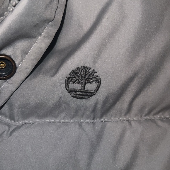 Timberland Light Gray Down Puffer Vest- Size Large - Picture 5 of 5